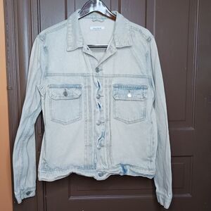 Pacsun Acid Wash Light Denim Jean Jacket Distressed Men's size L